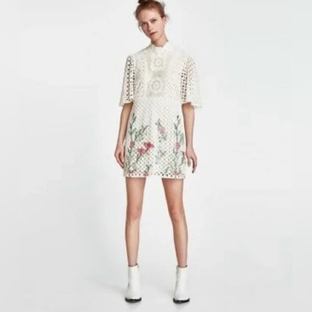 Zara Embroidered Dress